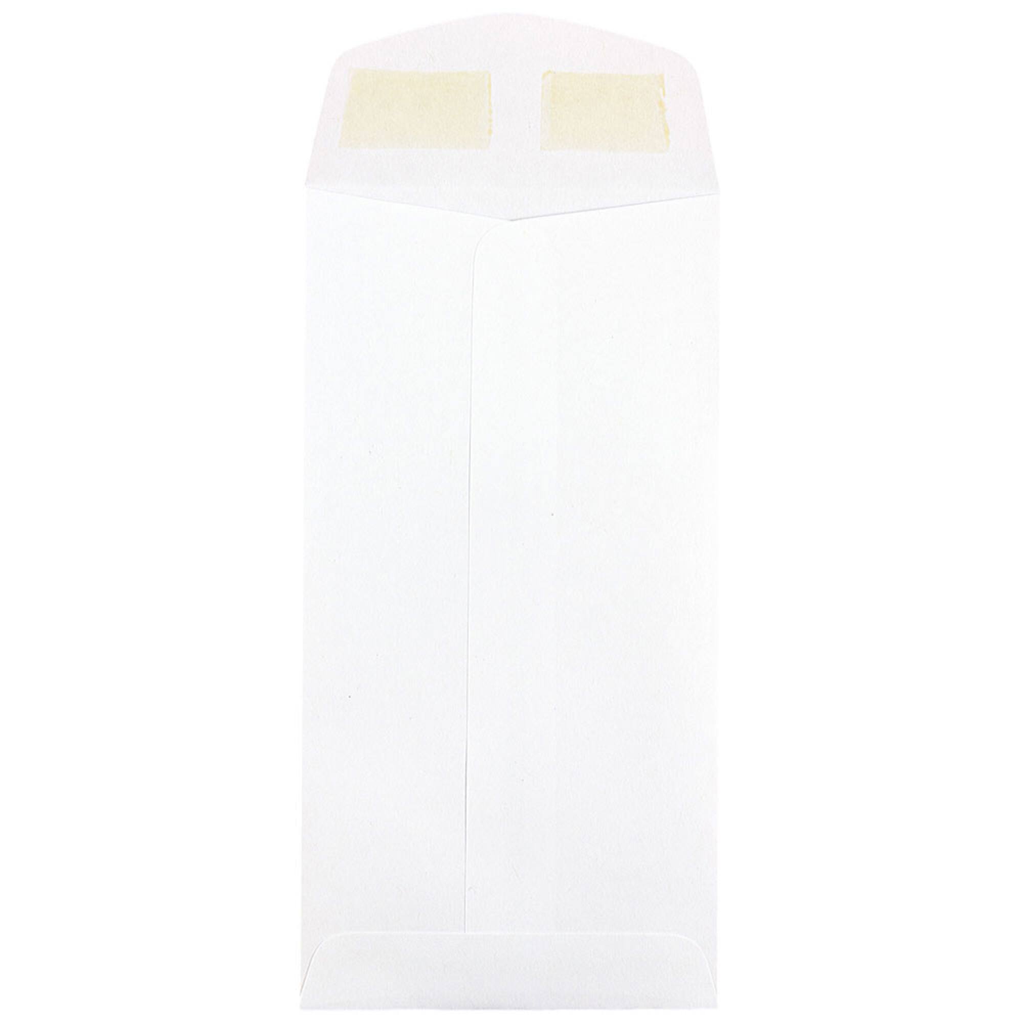 JAM Paper 3.5" x 6.5" White Coin Business Envelopes